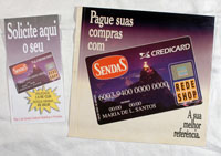 Sendas Supermarkets:<br />Company's card with image of Corcovado and<br />Sugar Loaf, Rio de Janeiro, Brazil.