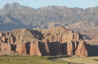 The sedimentary rock formations known as "Los Castillos" (The Castles), Calchaquí valley near Cafayate, province of Salta, Argentina