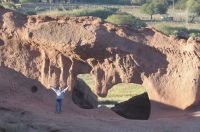 La formación rocosa llamada Los Colorados, valle Calchaquí, provincia de Salta, Argentina