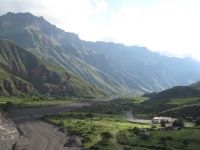 La localidad de El Maray, cerca de la Cuesta del Obispo, provincia de Salta, Argentina
