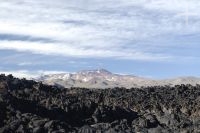 Colada de lava, cerca de Antofagasta de la Sierra, en el Altiplano (Puna) de Catamarca, Argentina