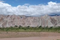 Rocas sedimentarias en la Quebrada de Flechas, en el camino entre Cafayate y Cachi, provincia de Salta, Argentina