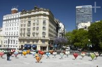 Partial view of the San Martin square, Buenos Aires, Argentina