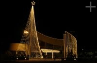 The Boa Vista Cathedral at night, Boa Vista, state of Roraima, Brazil.