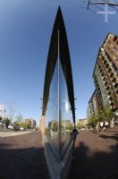 Edifício em forma de cunha, bairro 'Distillery', Toronto, Ontario, Canadá