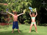 Isadora and Thomas Feibert (twins), Easter, Ilha Grande, Angra dos Reis, RJ, Brazil