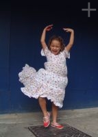 Isadora Feibert dancing on top of an air flow, Rio de Janeiro, Brazil