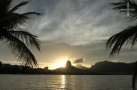 Sunset on Lagoa Rodrigo de Freitas, Rio de Janeiro, Brazil