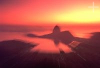 A bahia de Botafogo, o Pão de Açúcar, amanhecer, efeito zooming, Rio de Janeiro, Brasil
