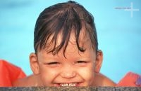 Thomas Feibert in swimming lessons