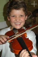 Thomas Feibert in the violin presentation, Rio de Janeiro, Brazil