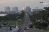 Carretera, atardecer, Clearwater, Florida, USA