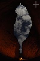 Lua cheia, a formação rochosa chamada Anfiteatro, Quebrada de las Conchas, cerca de Cafayate, Salta, Argentina