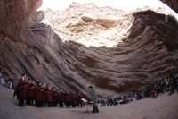 Concert in the Mountain, a music recital held in the Amphitheater, a rock formation. Cafayate, Salta, Argentina